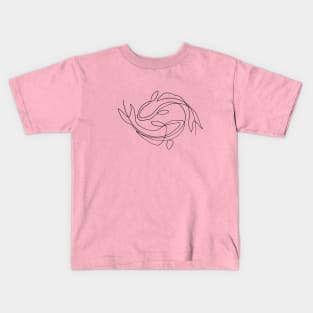 Koi Line Art Kids T-Shirt